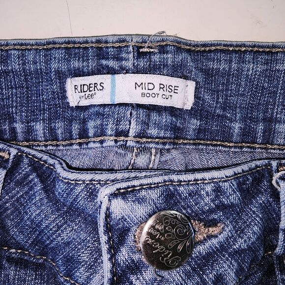 Riders by Lee Mid-Rise Bootcut Blue Jeans Sz 10M - Picture 9 of 9